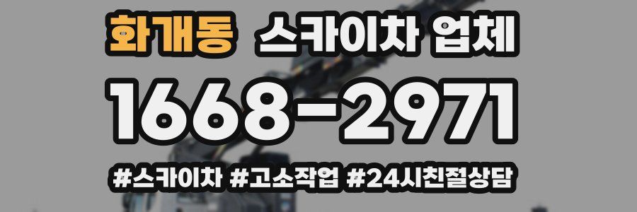화개동 스카이차 업체