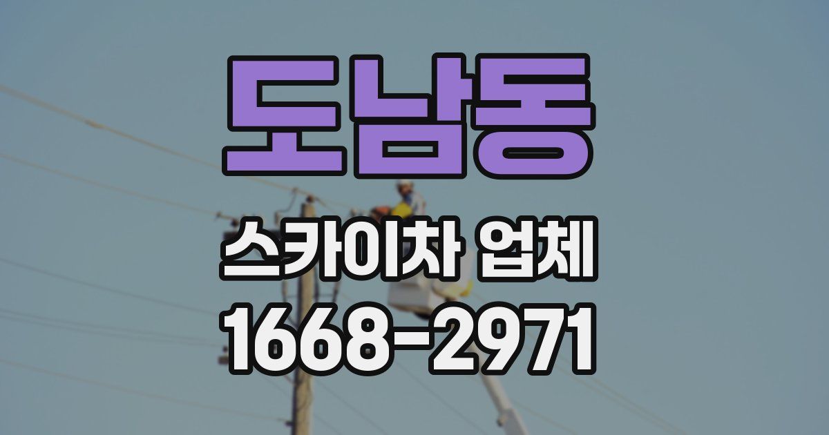 도남동 스카이차 업체
