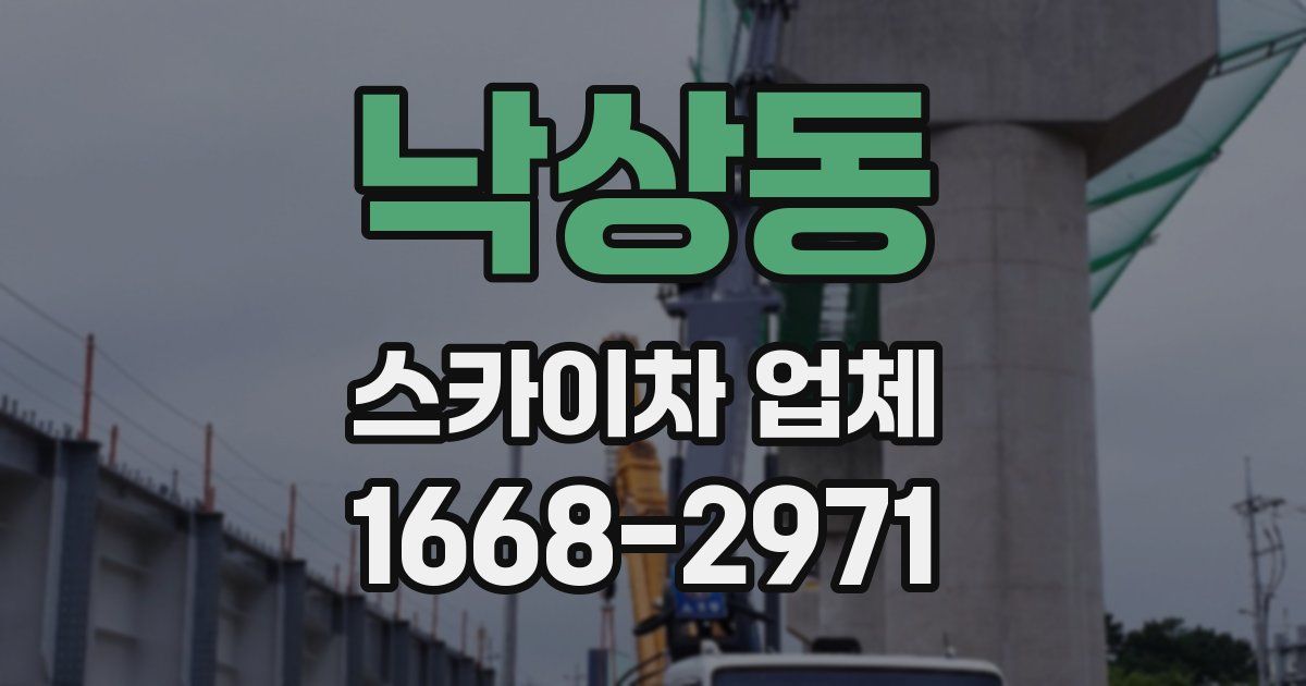 낙상동 스카이차 업체