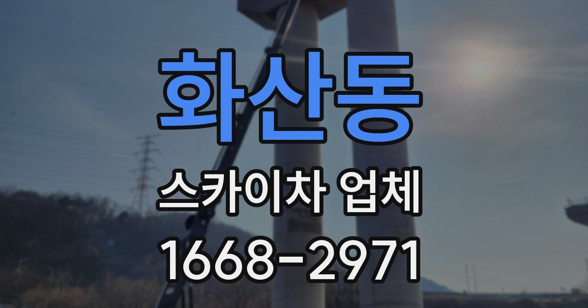 화산동 스카이차 업체