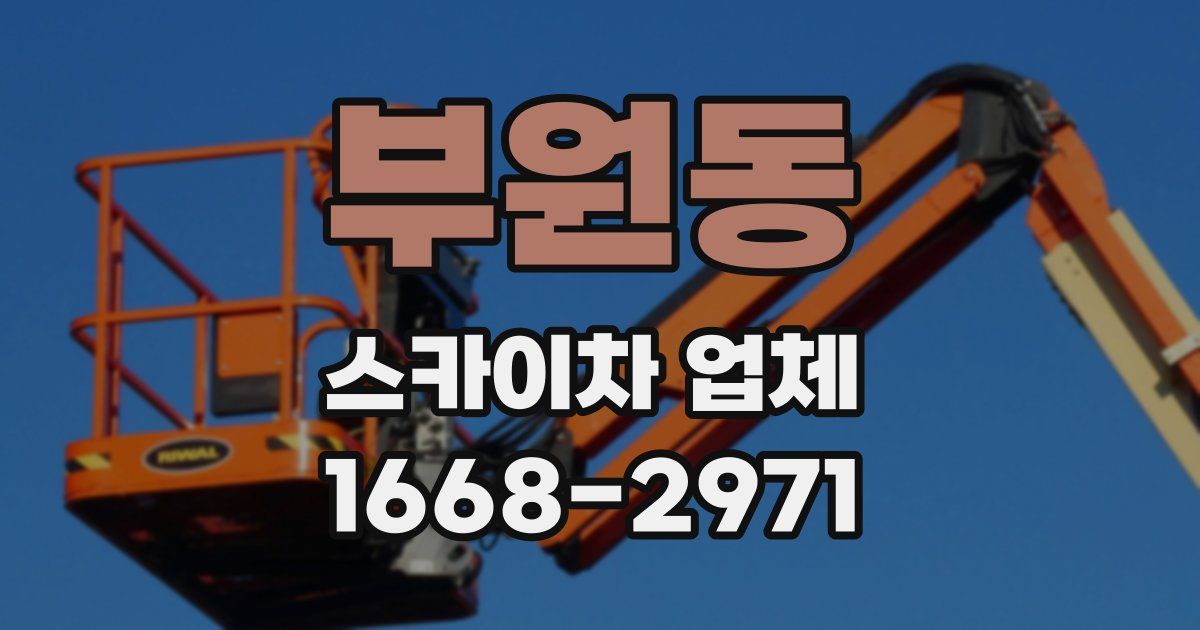 부원동 스카이차 업체