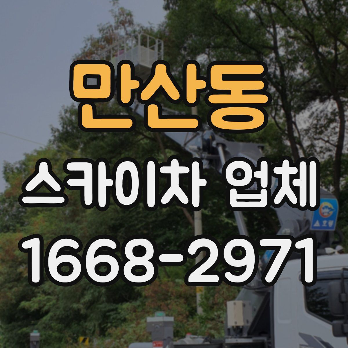 만산동 스카이차 업체