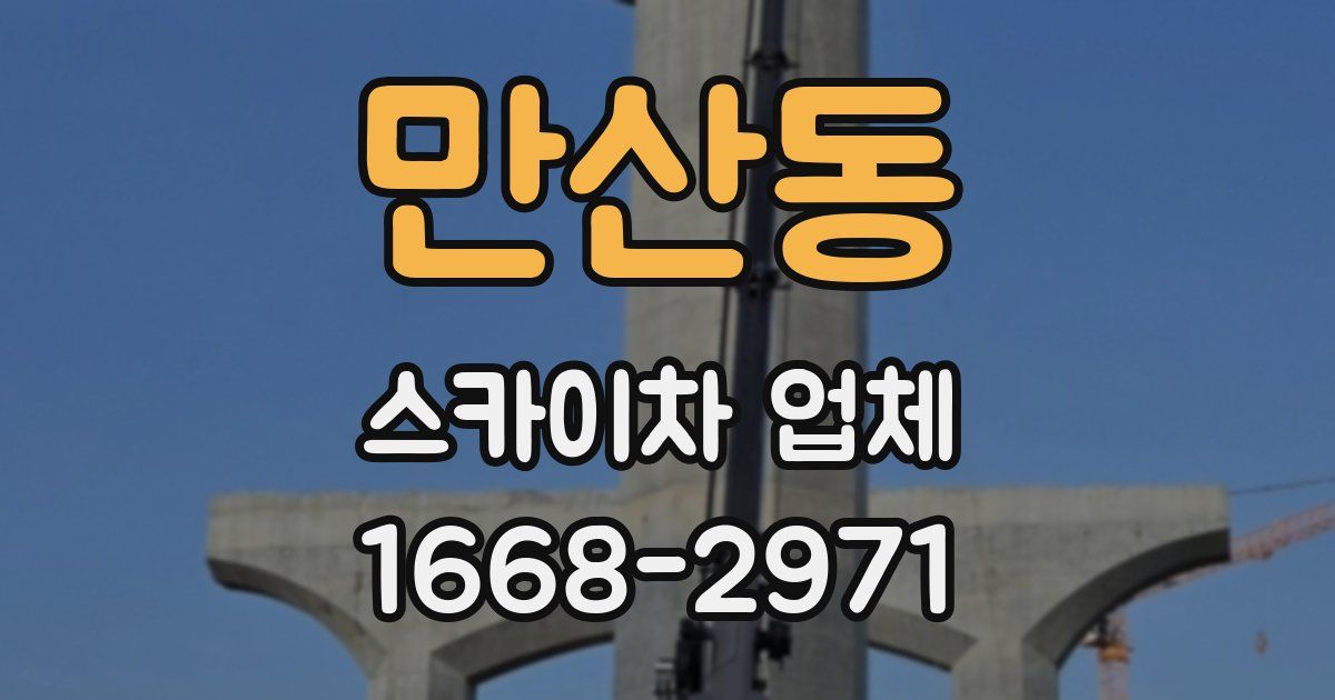 만산동 스카이차 업체