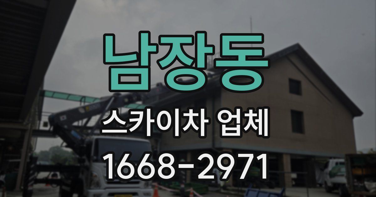 남장동 스카이차 업체