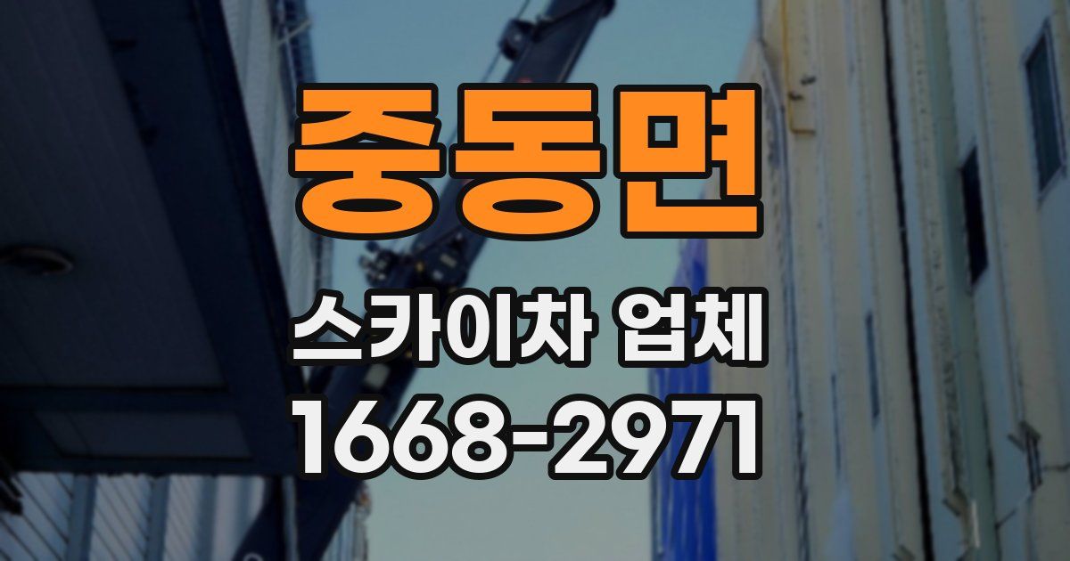 중동면 스카이차 업체