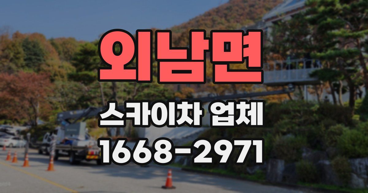 외남면 스카이차 업체
