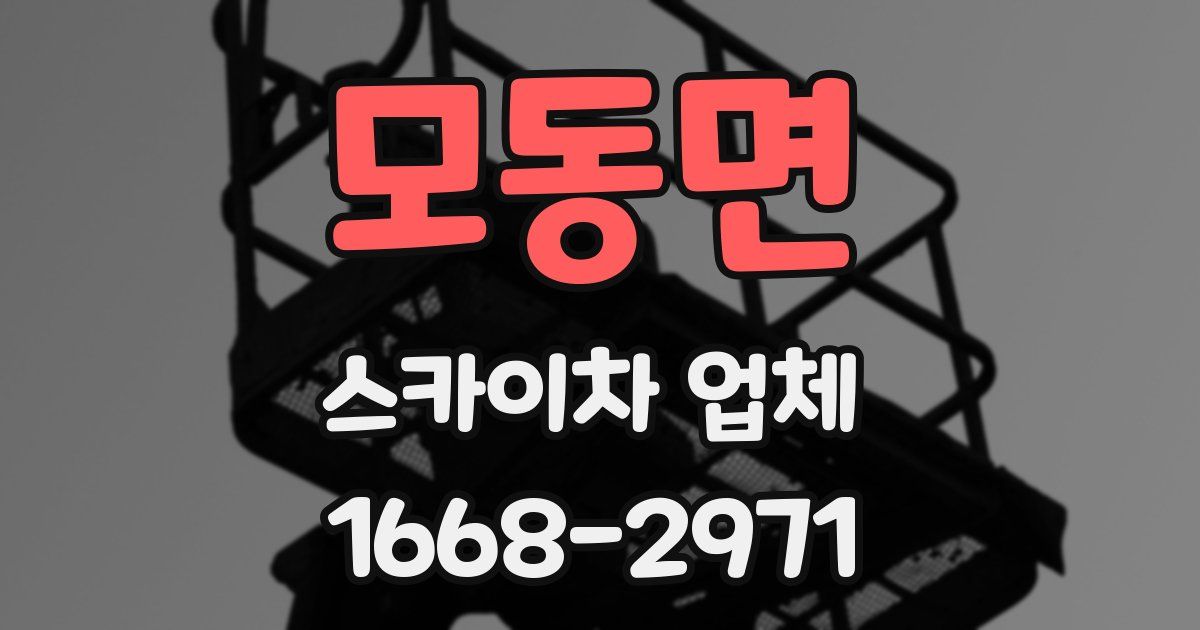 모동면 스카이차 업체