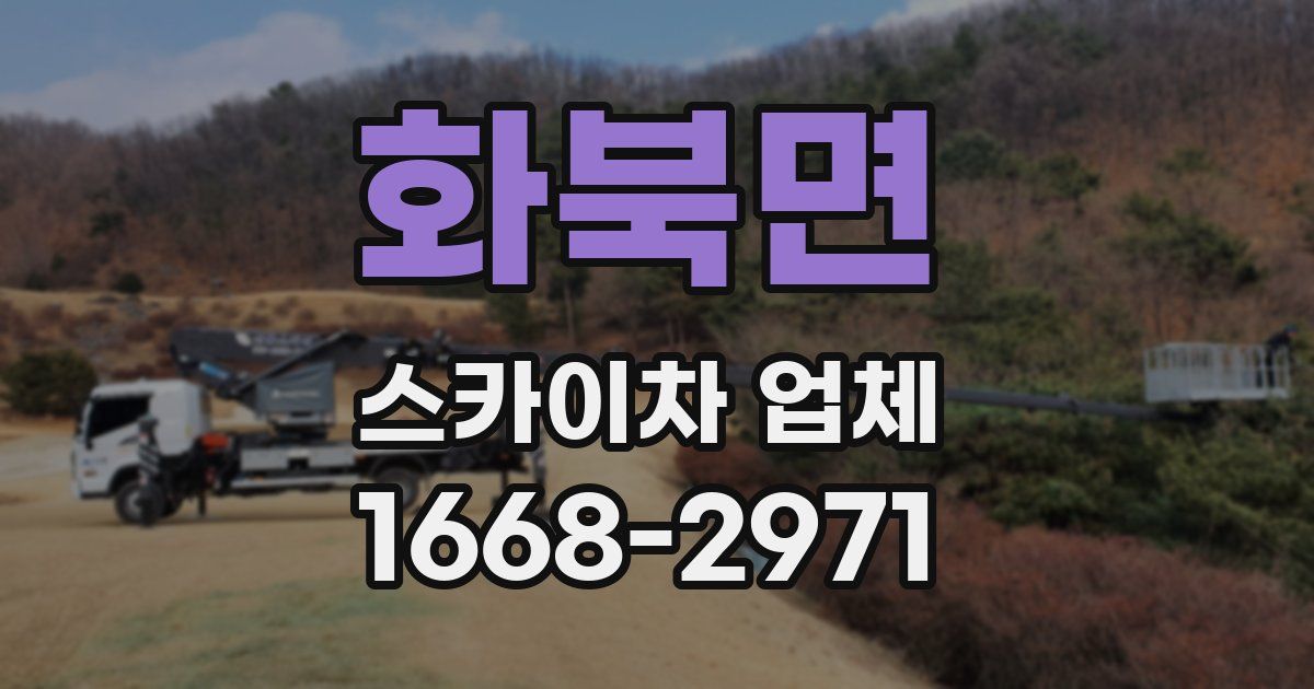 화북면 스카이차 업체