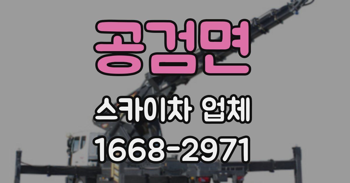 공검면 스카이차 업체