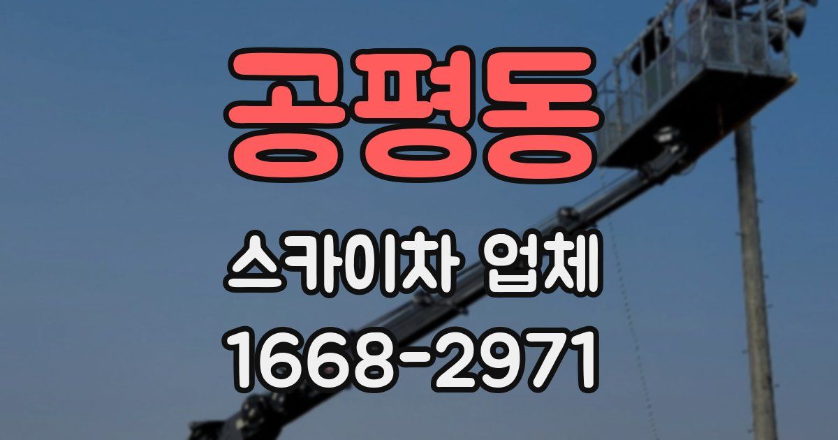 공평동 스카이차 업체