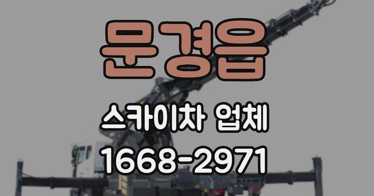문경읍 스카이차 업체