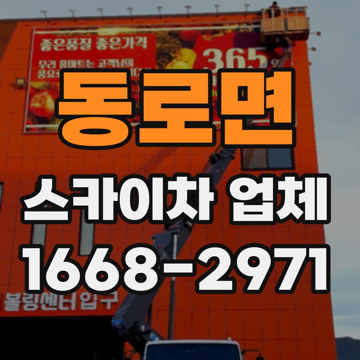 동로면 스카이차 업체