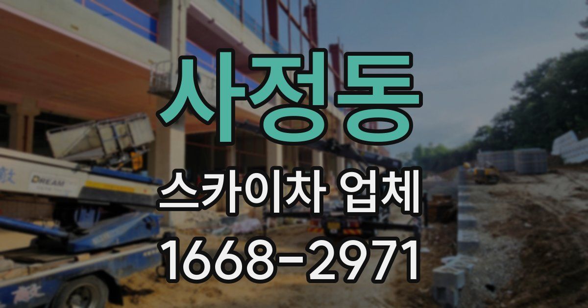 사정동 스카이차 업체