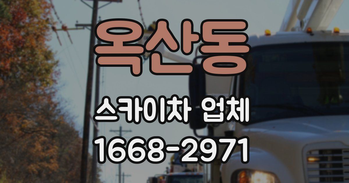옥산동 스카이차 업체