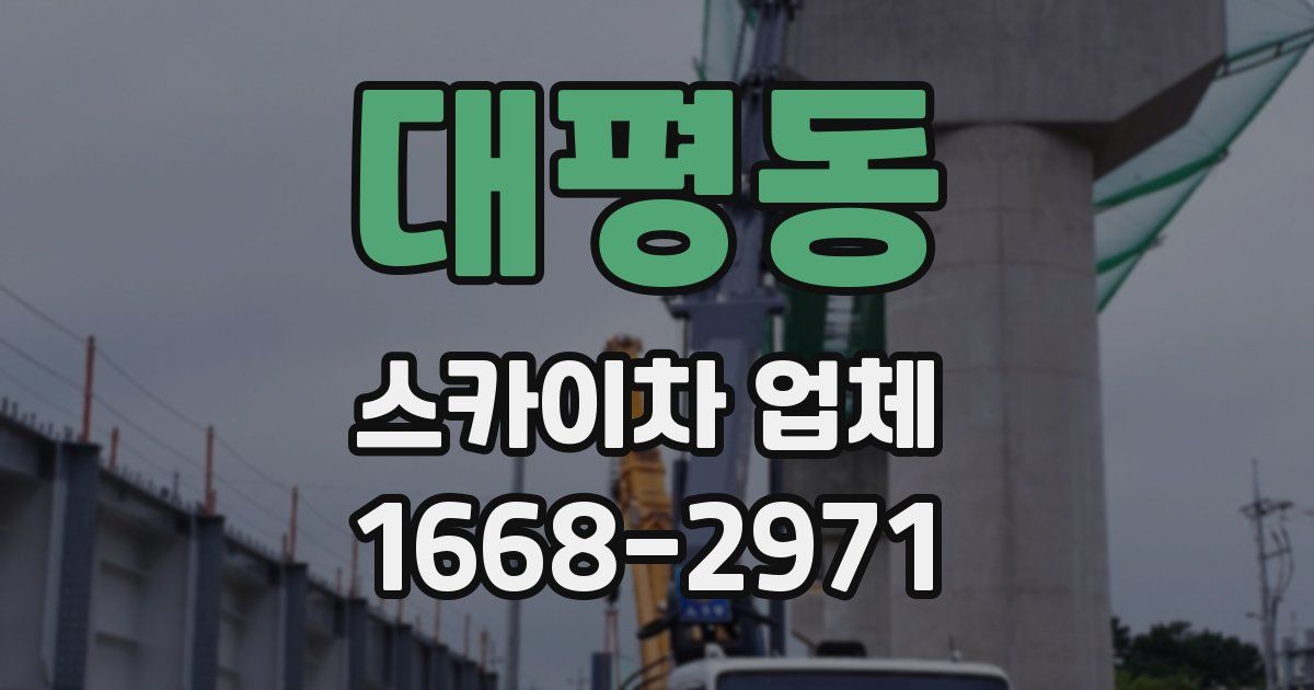 대평동 스카이차 업체