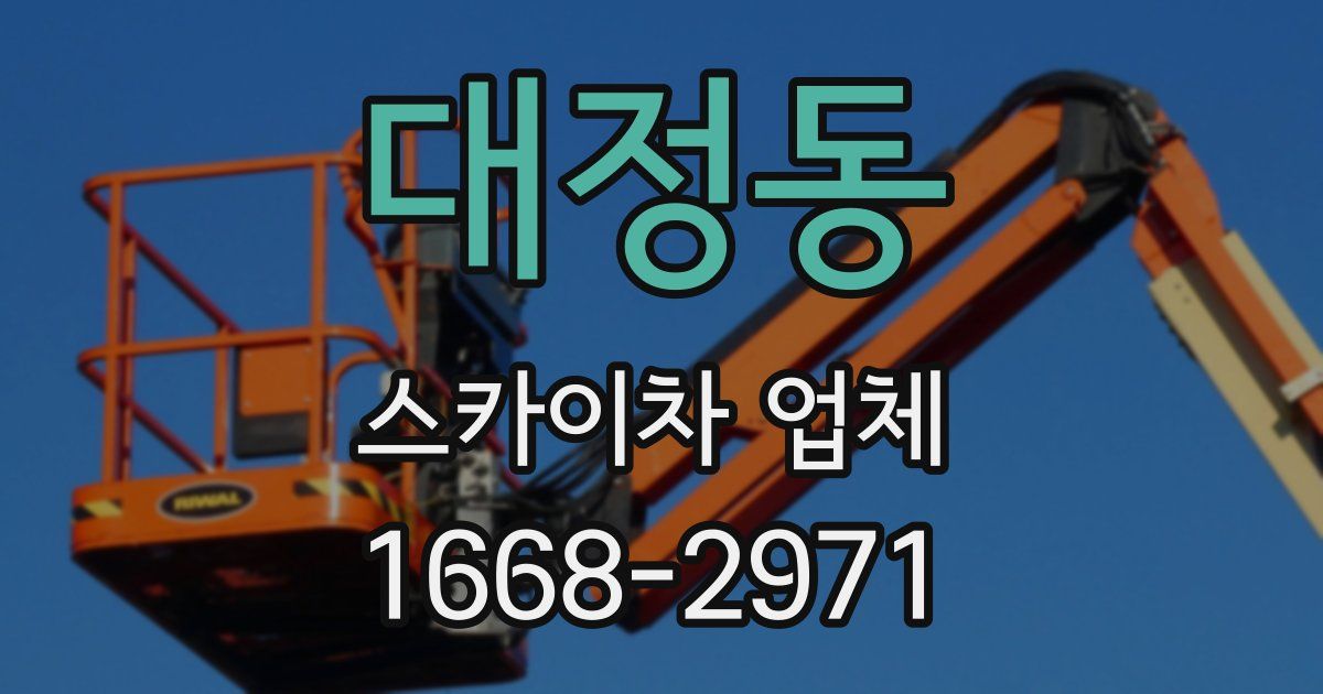 대정동 스카이차 업체