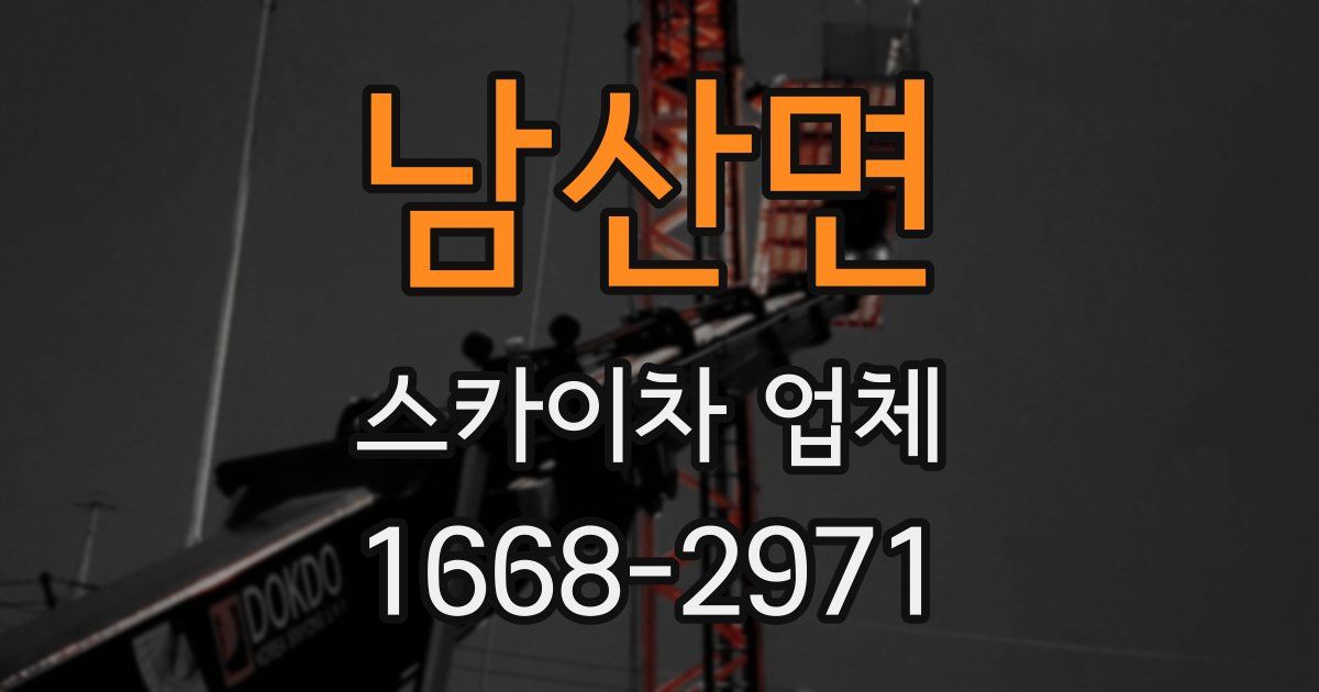 남산면 스카이차 업체