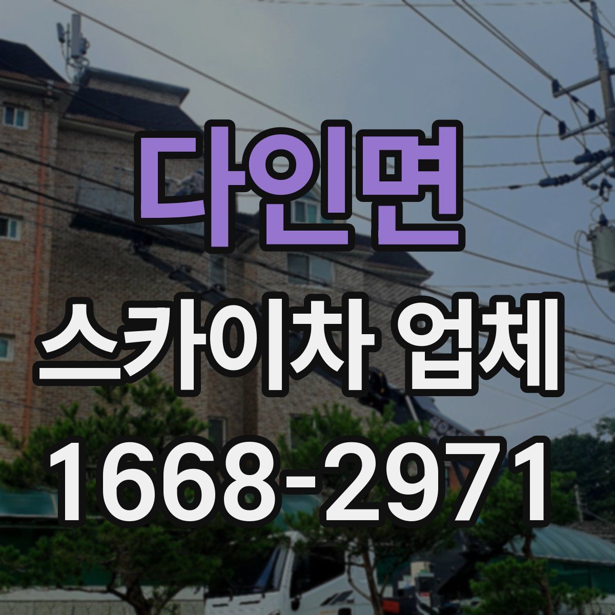 다인면 스카이차 업체