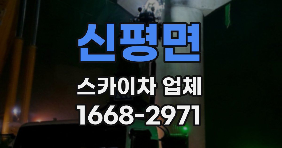 신평면 스카이차 업체