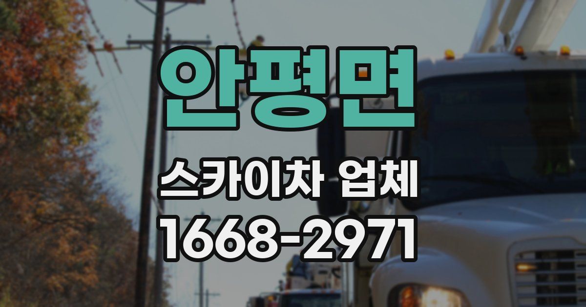 안평면 스카이차 업체