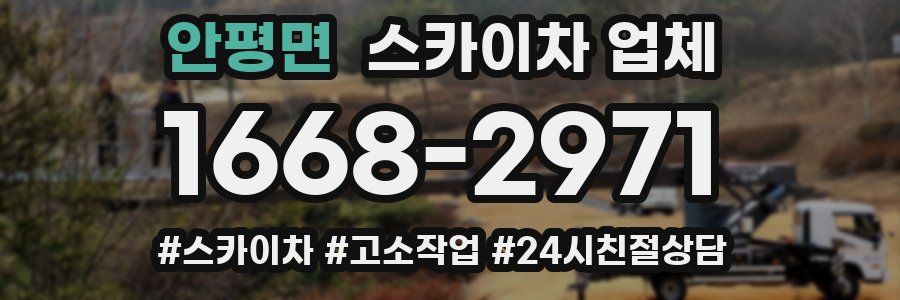 안평면 스카이차 업체