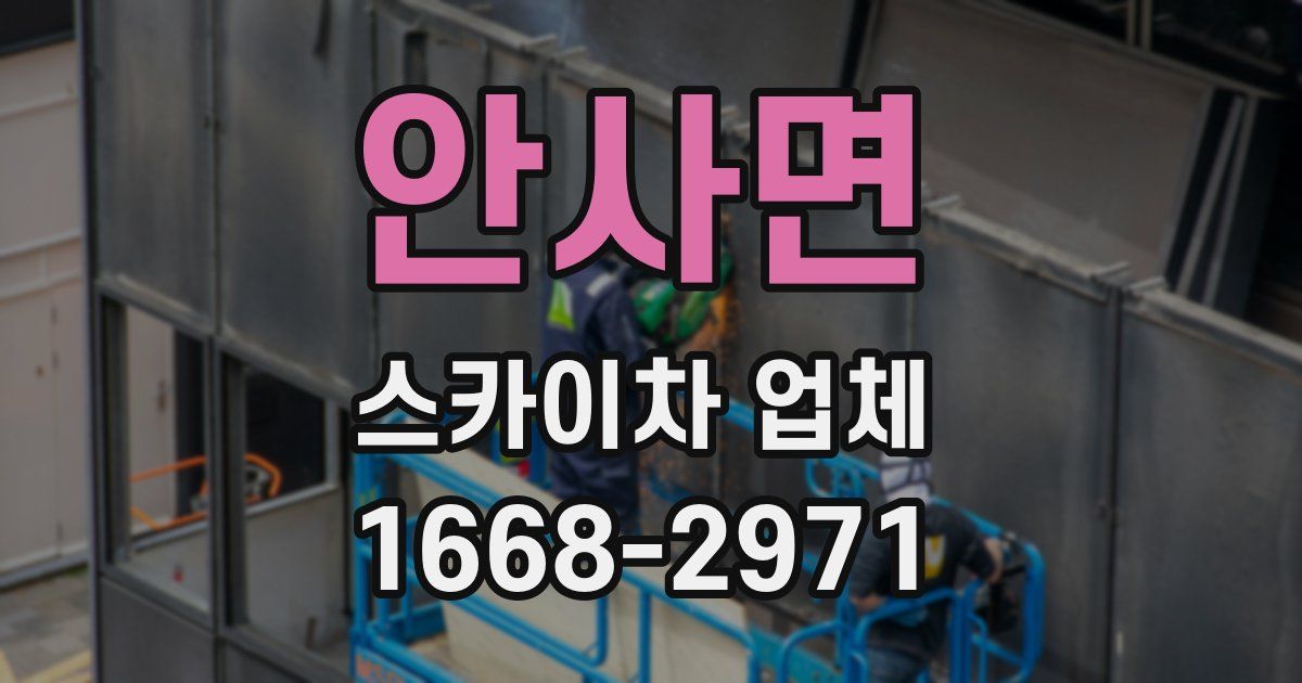 안사면 스카이차 업체