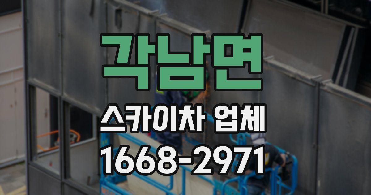 각남면 스카이차 업체
