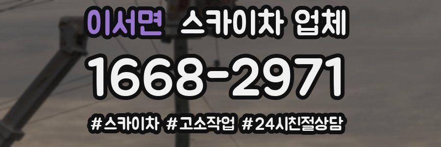이서면 스카이차 업체