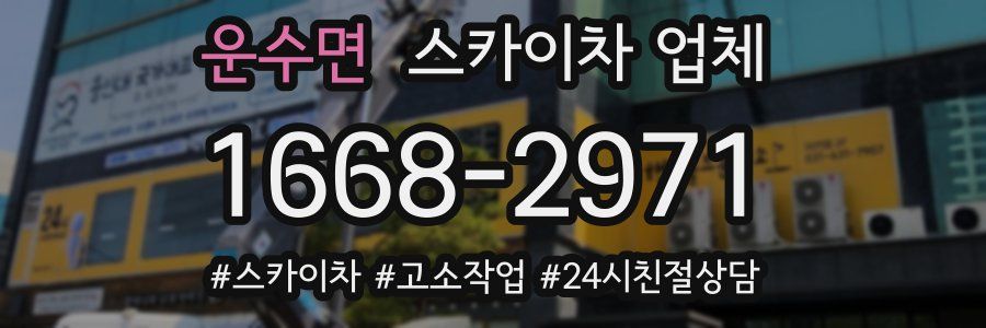 운수면 스카이차 업체