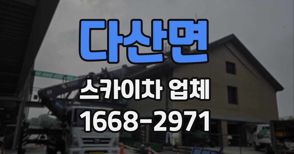 다산면 스카이차 업체