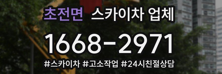 초전면 스카이차 업체