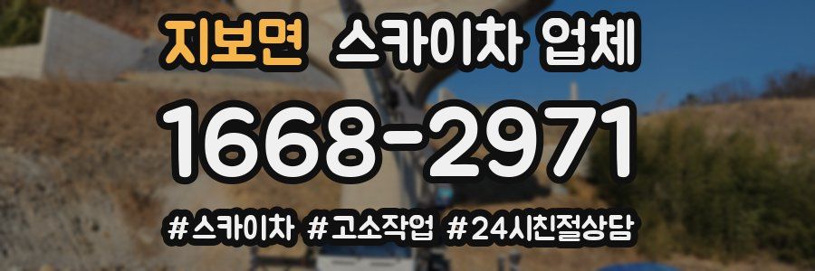 지보면 스카이차 업체