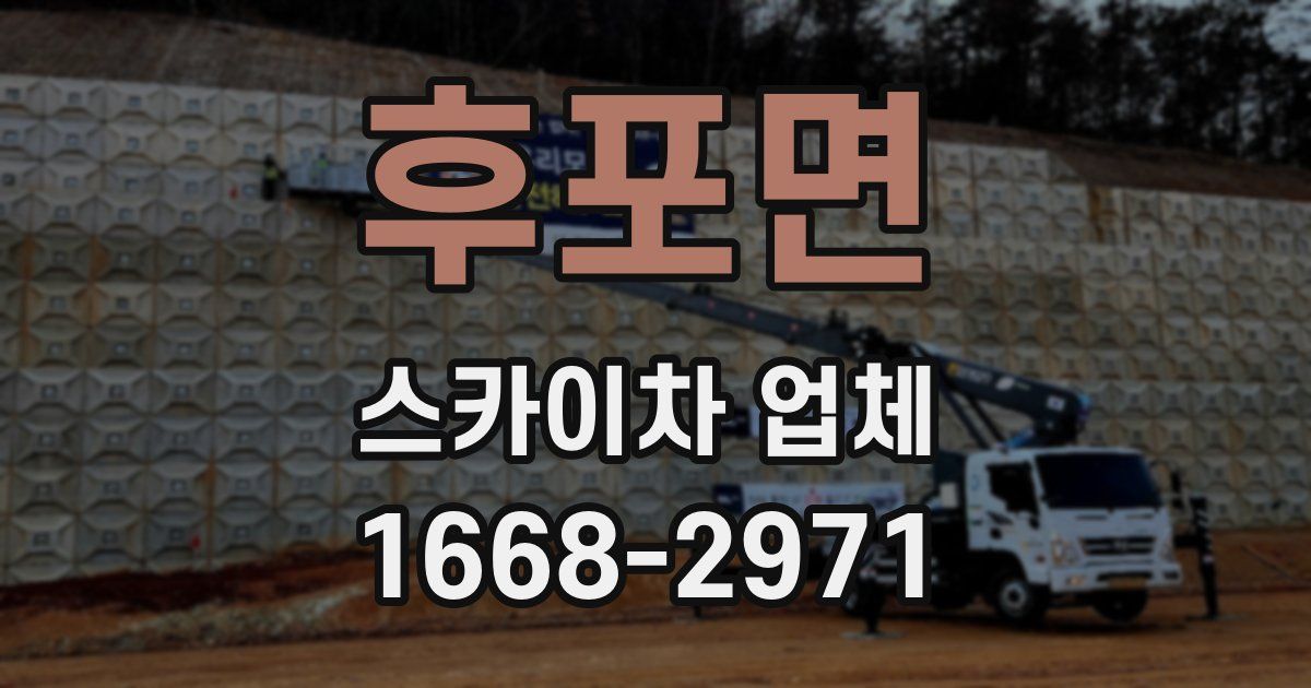 후포면 스카이차 업체