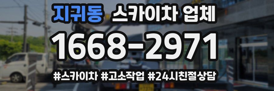 지귀동 스카이차 업체