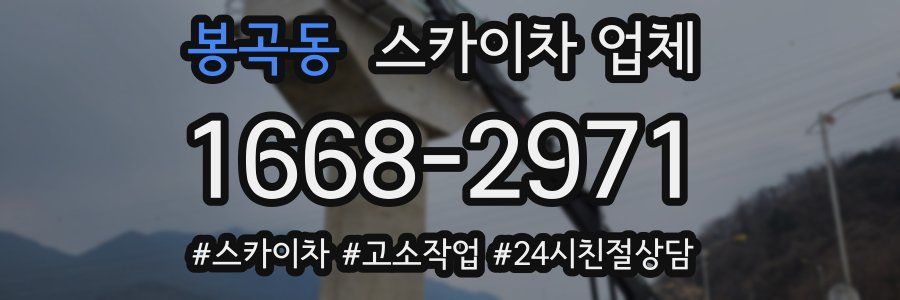 봉곡동 스카이차 업체