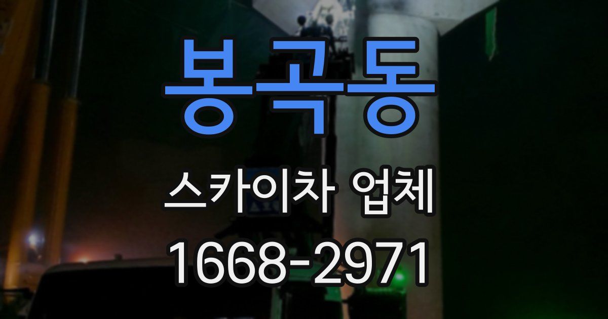 봉곡동 스카이차 업체