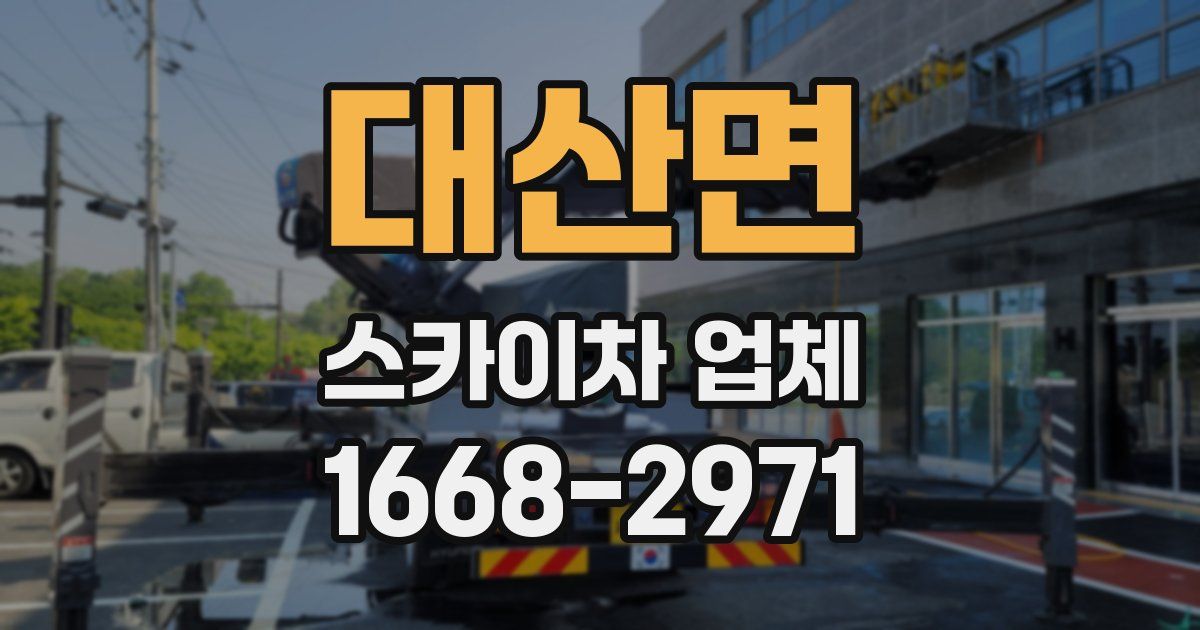 대산면 스카이차 업체