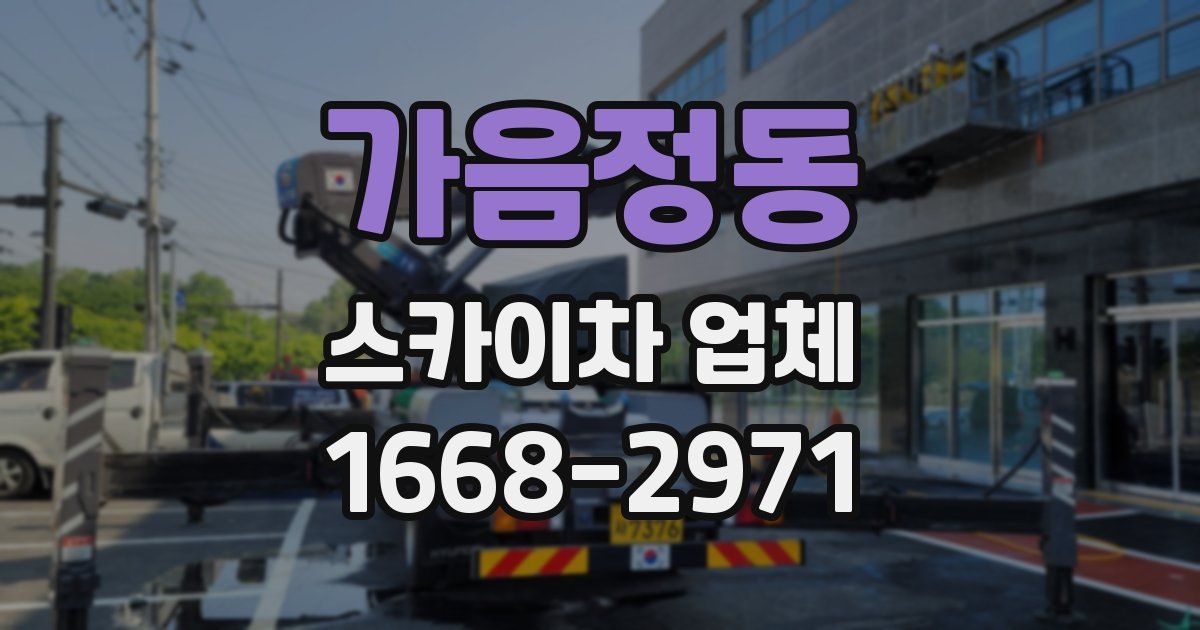 가음정동 스카이차 업체