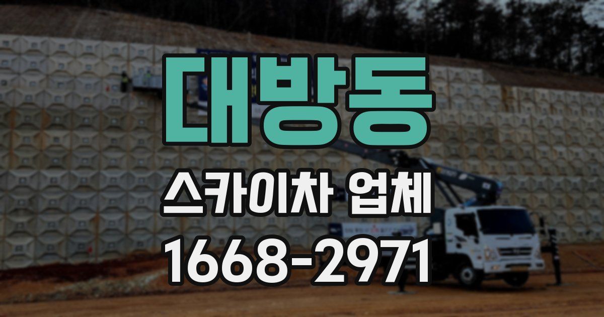 대방동 스카이차 업체