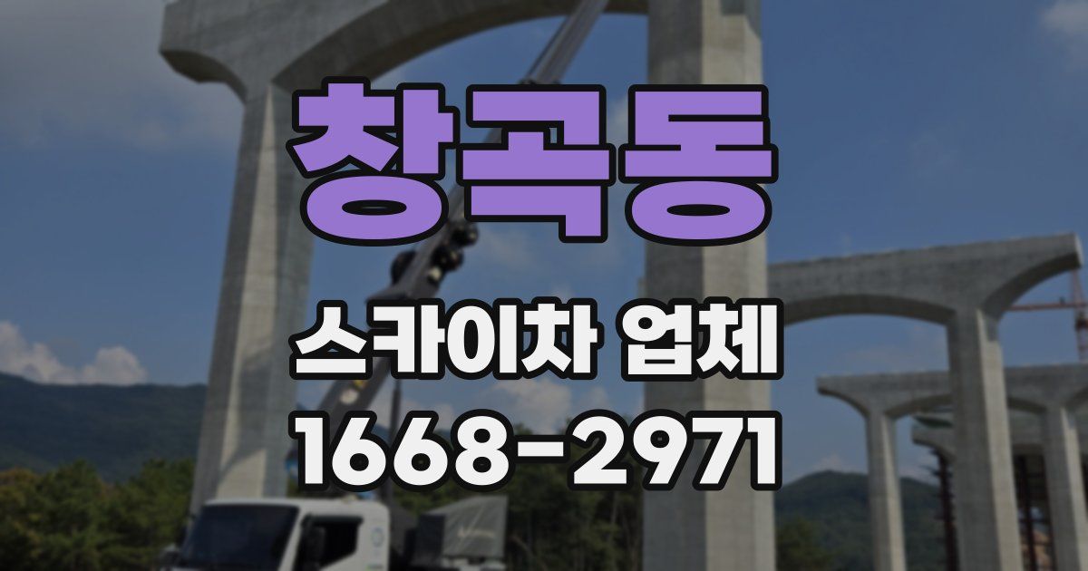 창곡동 스카이차 업체