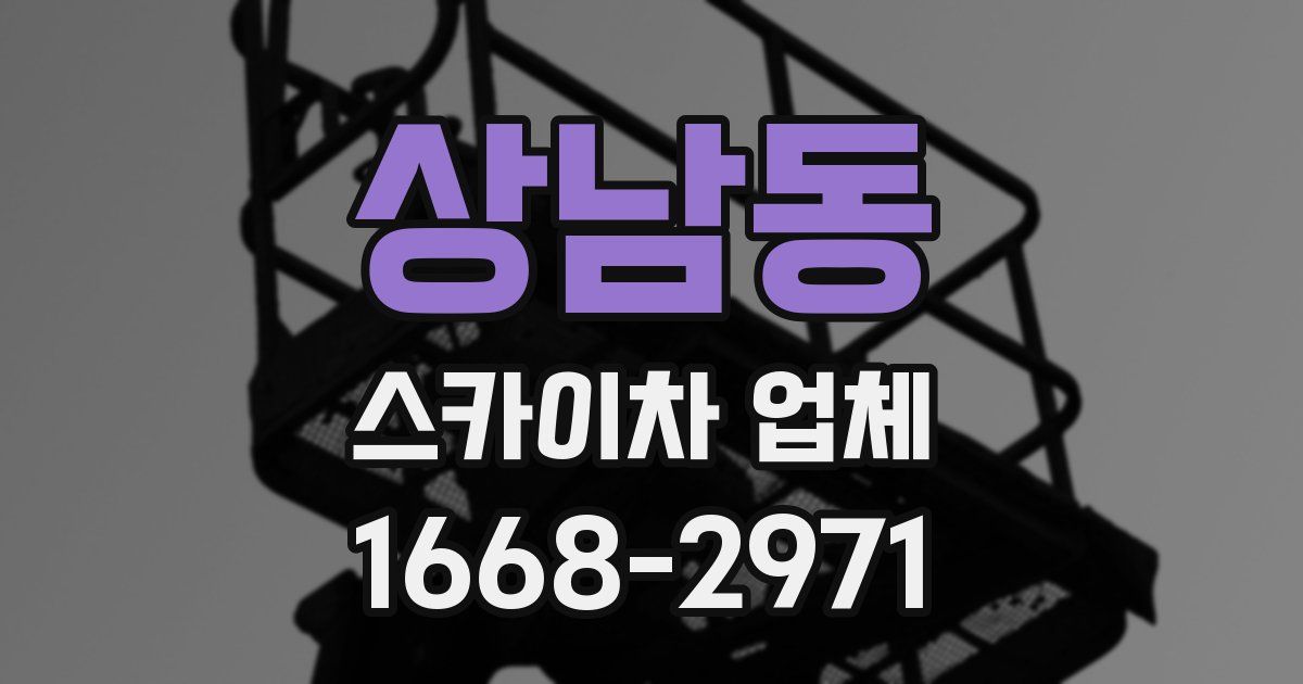 상남동 스카이차 업체