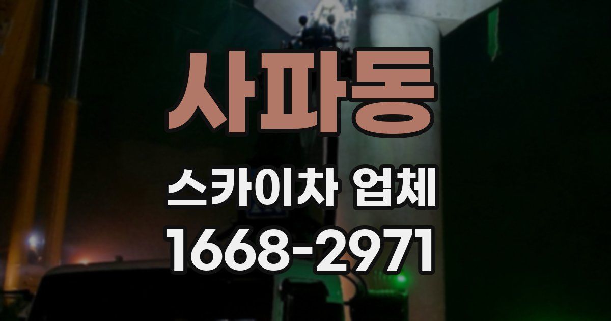 사파동 스카이차 업체