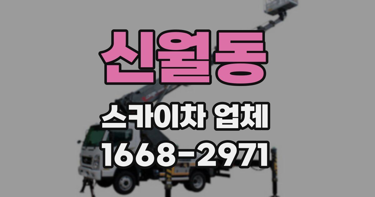 신월동 스카이차 업체