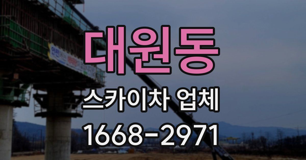 대원동 스카이차 업체