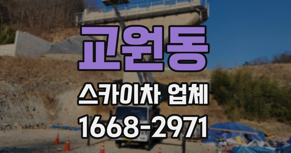 교원동 스카이차 업체