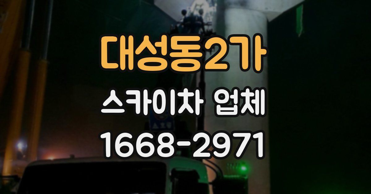 대성동2가 스카이차 업체
