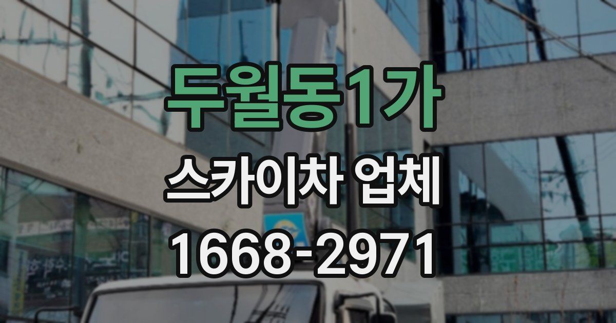 두월동1가 스카이차 업체