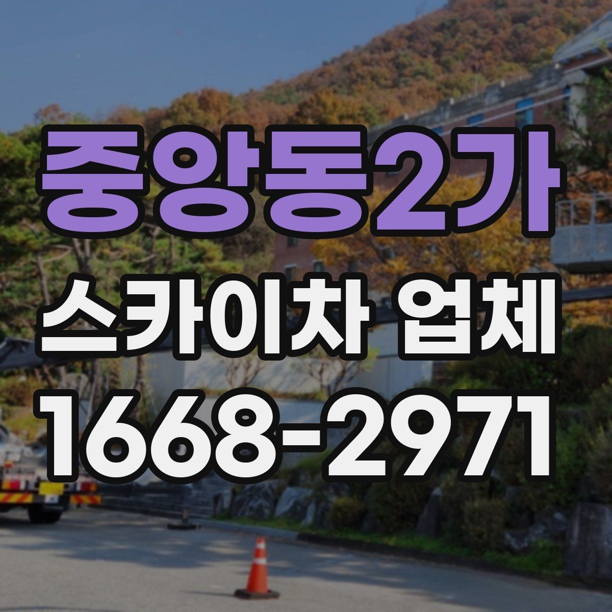 중앙동2가 스카이차 업체 예약 전에 체크할 사항