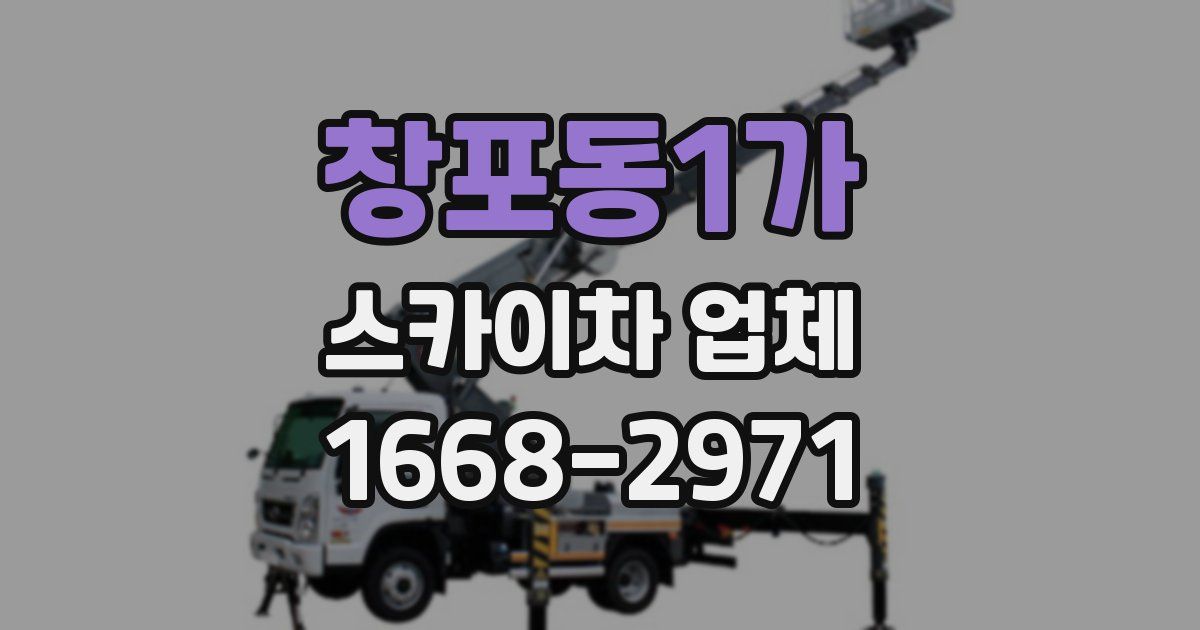 창포동1가 스카이차 업체