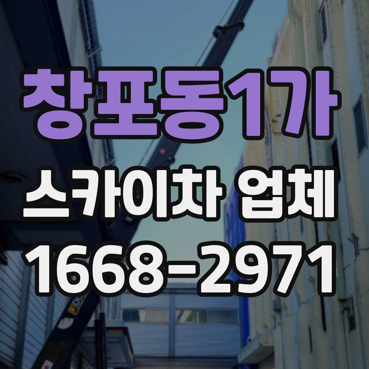창포동1가 스카이차 업체